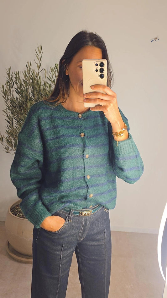 HANNE Gilet SMARAGDGROEN