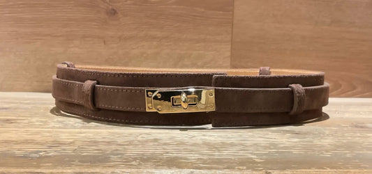 RIA Brede riem VELVET CHOCO